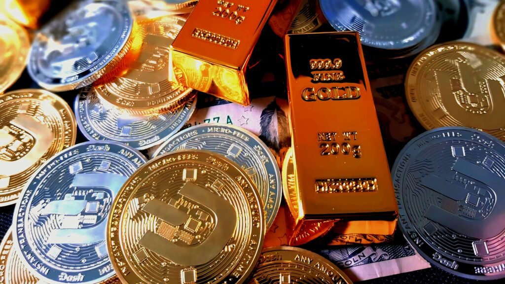 Silver and gold 